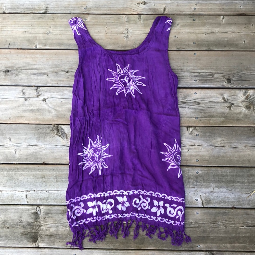 Purple Patterned Swimsuit Coverup (fits like Size S)